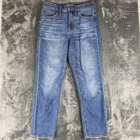 Madewell Jeans Womens 26 Blue The Perfect Vintage Straight Hi Rise Cropped - Picture 1 of 11